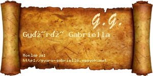 Gyürü Gabriella névjegykártya